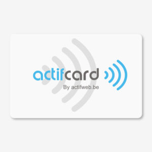 Carte de visite PVC connectée avec puce NFC